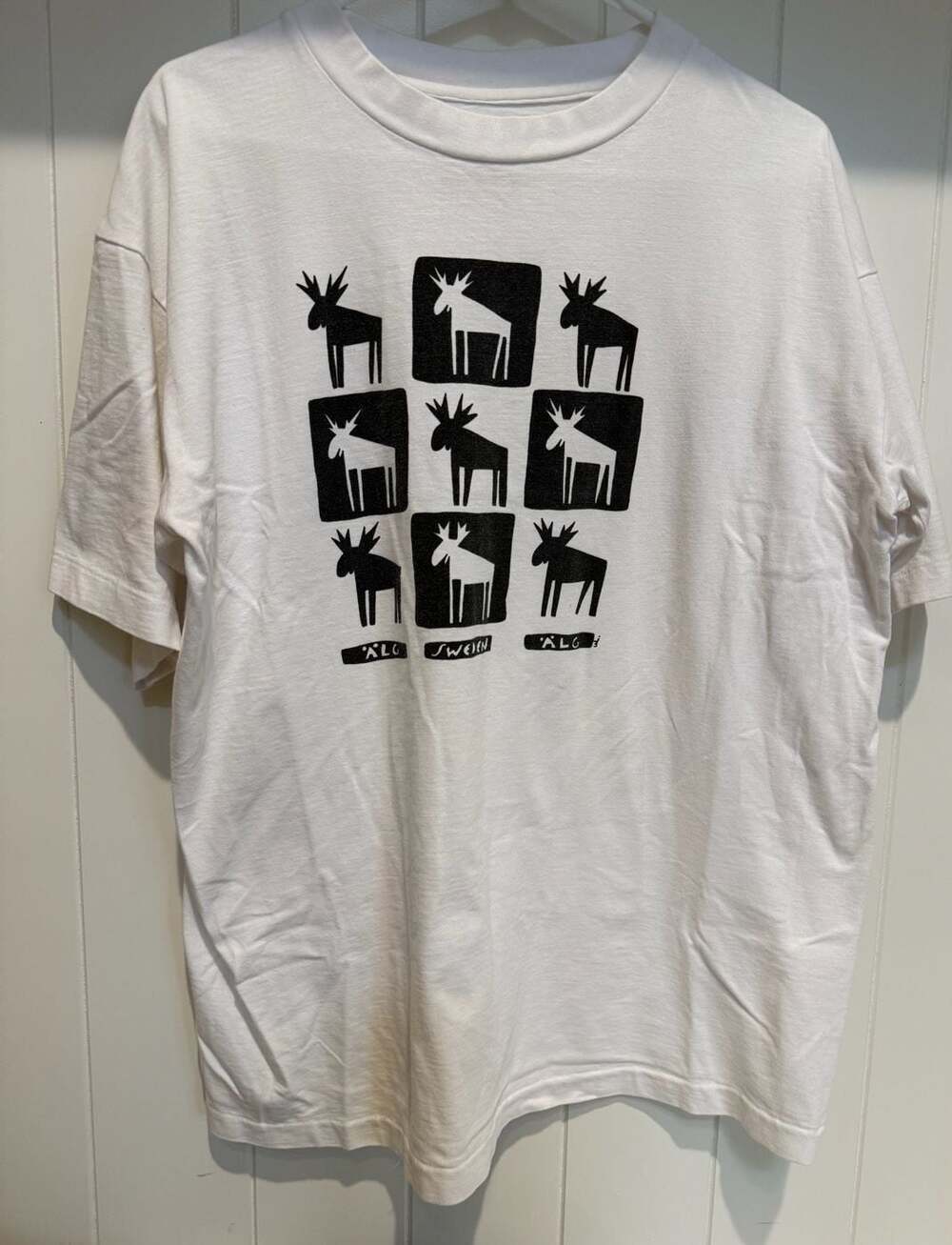Vintage Clipper Club Heavy Weight Sweden Moose Graphic T-Shirt XL